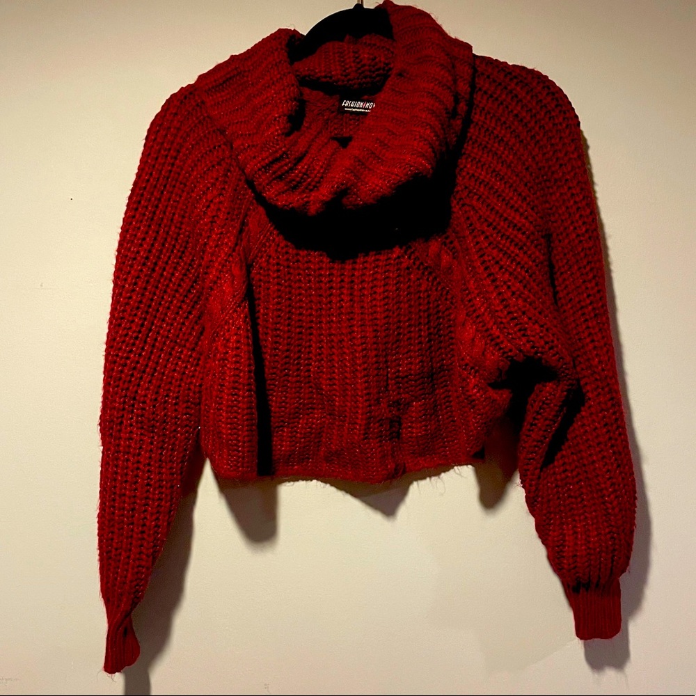 Fashion Nova cropped knit sweater